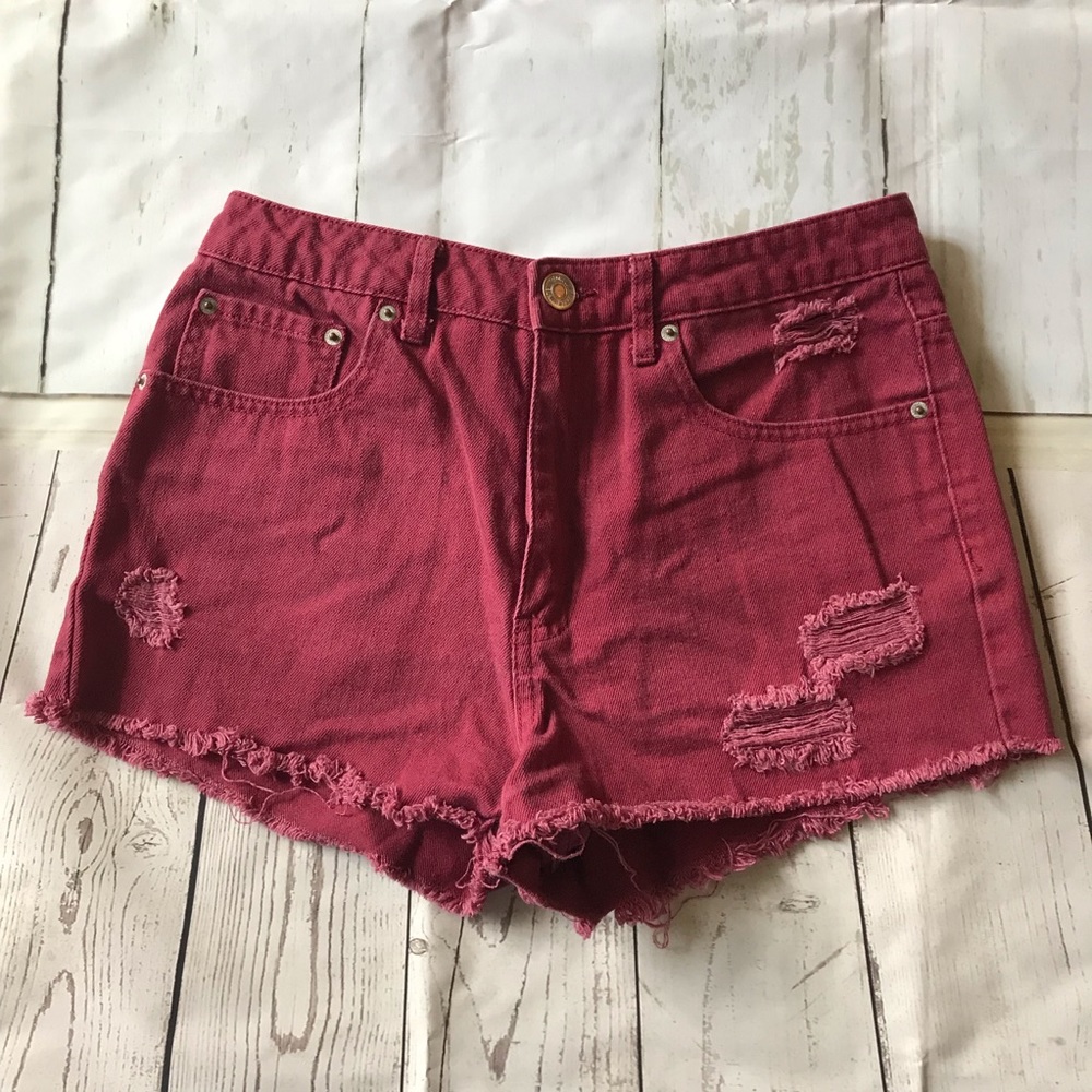 Red Forever21 Shorts - Distressed